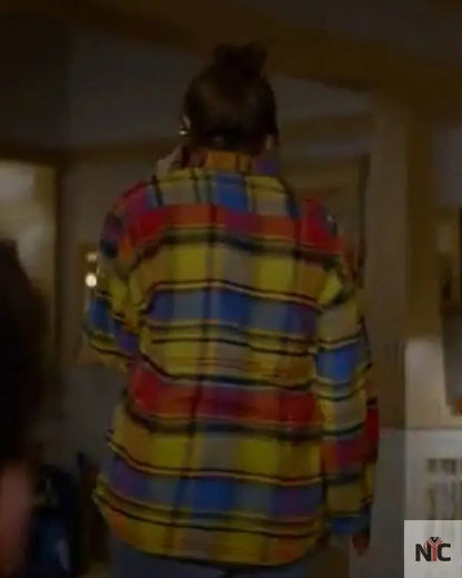 Shrinking Christa Miller Plaid Color Shirt Clanton Jacket