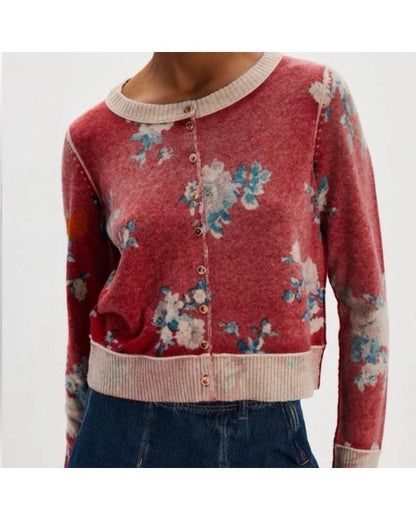 A Merry Little Ex-Mas 2025 Emily Hall Red Floral Cardigan