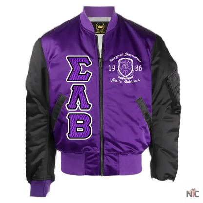 Sigma Lambda Beta Bomber Jacket Clanton Jacket