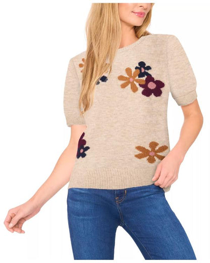 Christine Brown Sister Wives Season 21 Floral Print Knit Sweater - side view