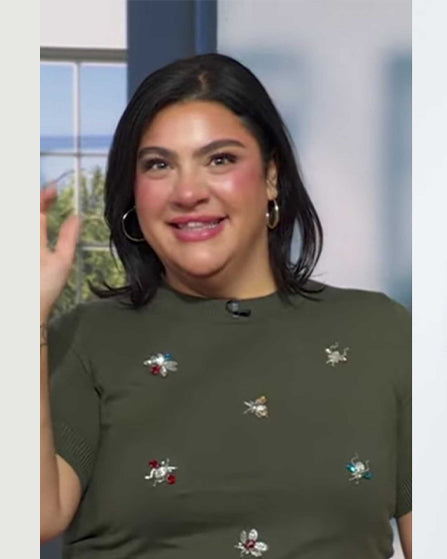 Sister Wives S21 Olive Green Polka Dot Sweater