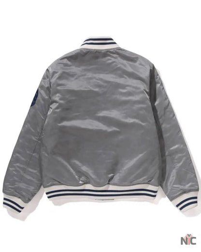 Solid Camo NYC Logo Nylon Varsity Jacket Clanton Jacket