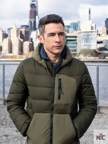 Special Agent Stuart Scola FBI S06 Green Puffer Jacket Clanton Jacket