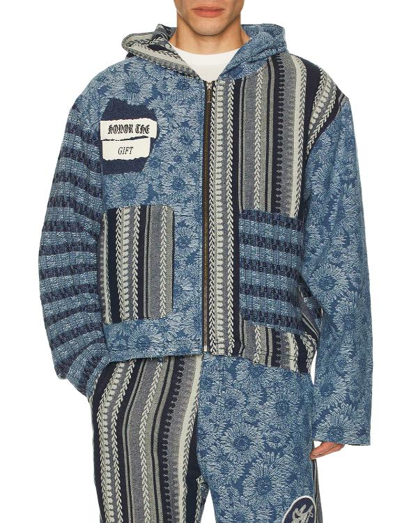 Thaddeus J. Mixson Reasonable Doubt Season 4 Blue Tapestry Hooded Jacket - front view