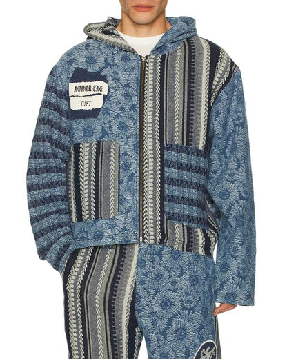 Thaddeus J. Mixson Reasonable Doubt Season 4 Blue Tapestry Hooded Jacket - front view