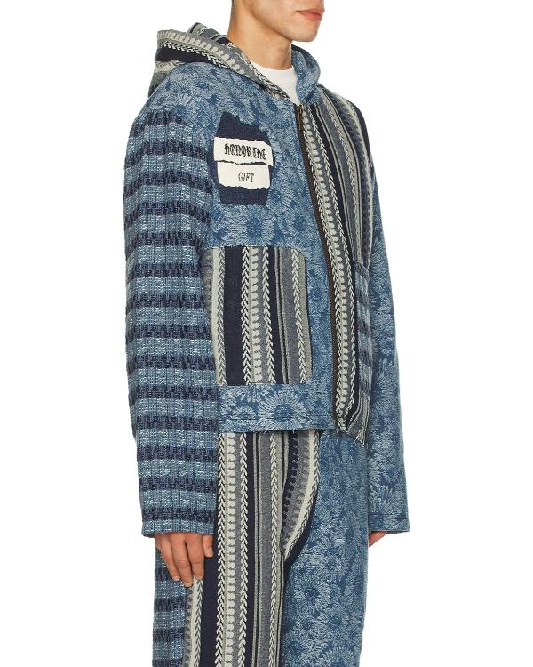 Thaddeus J. Mixson Reasonable Doubt Season 4 Blue Tapestry Hooded Jacket - side view