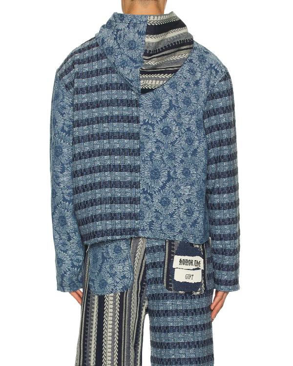 Thaddeus J. Mixson Reasonable Doubt Season 4 Blue Tapestry Hooded Jacket - back view