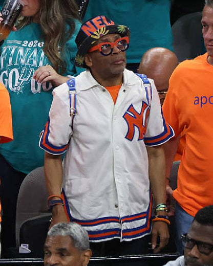 Spike Lee New York Knicks v San Antonio Spurs Striped Shirt WorthVee