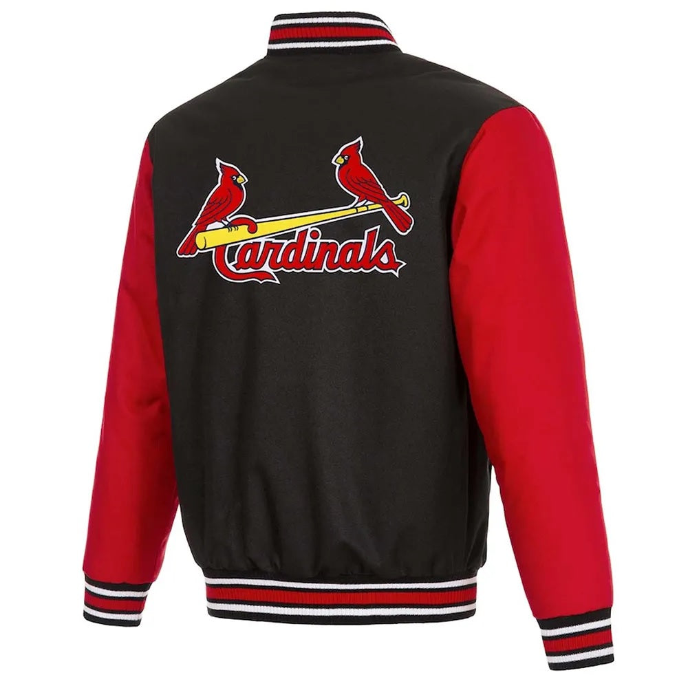 St. Louis Cardinals Poly-Twill Jacket - back view