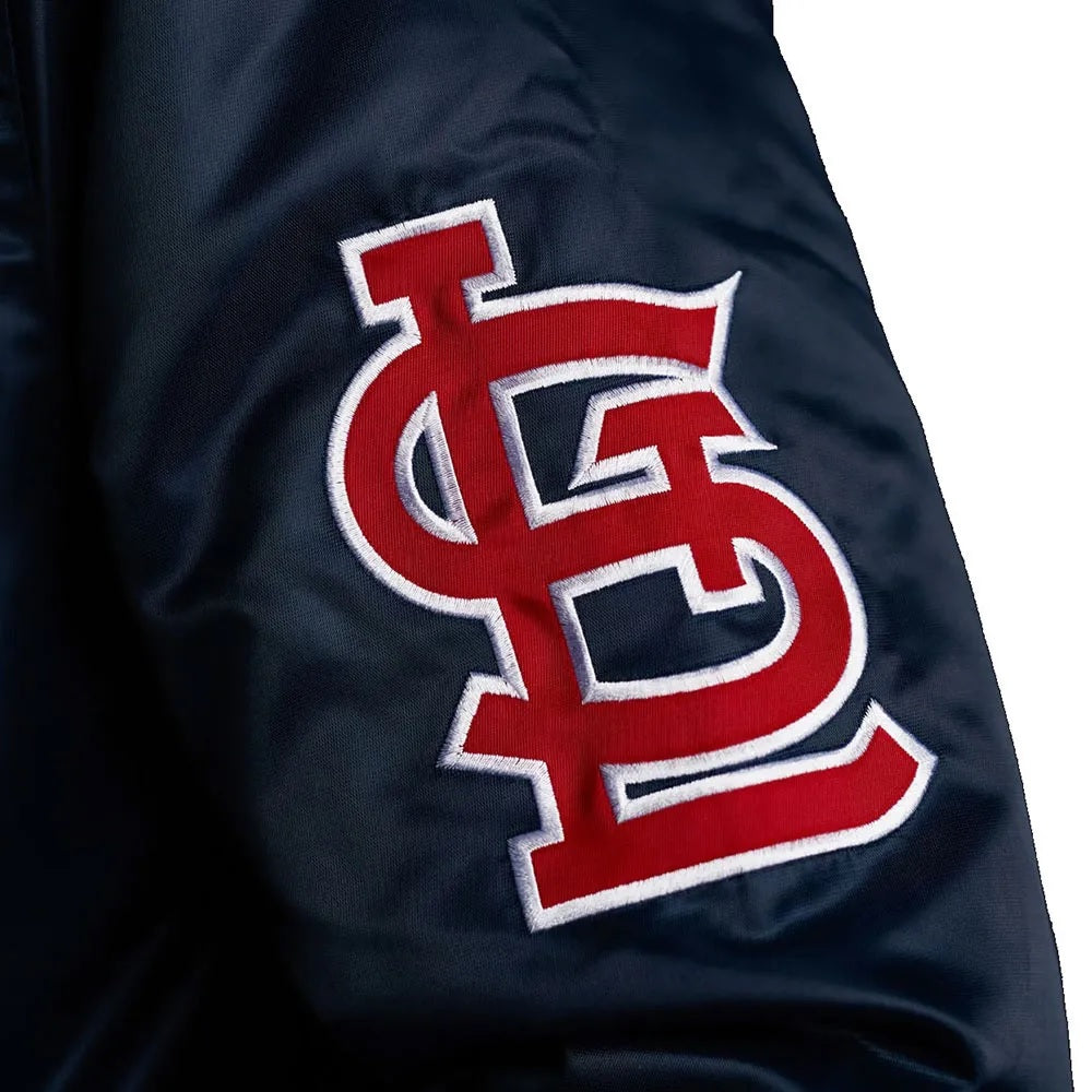St. Louis Cardinals Navy Bomber Jacket - side view