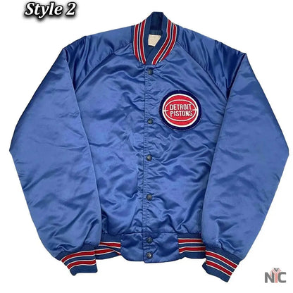 Starter 90’s NBA Detroit Pistons Blue Jacket. Clanton Jacket