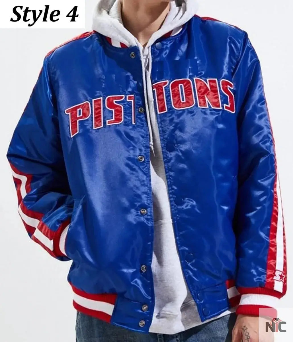 Starter 90’s NBA Detroit Pistons Blue Jacket. Clanton Jacket