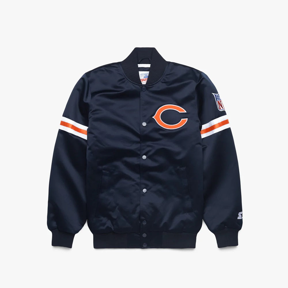 Starter Chicago Bears Heavyweight Satin Jacket - side view