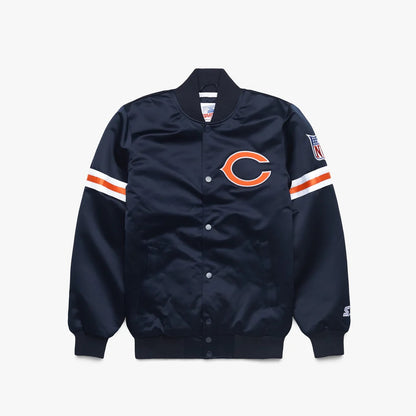 Starter Chicago Bears Heavyweight Satin Jacket - side view