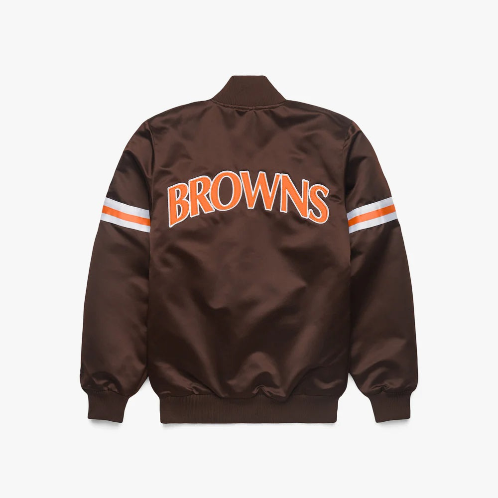 Starter Cleveland Browns Heavyweight Satin Jacket - detail view