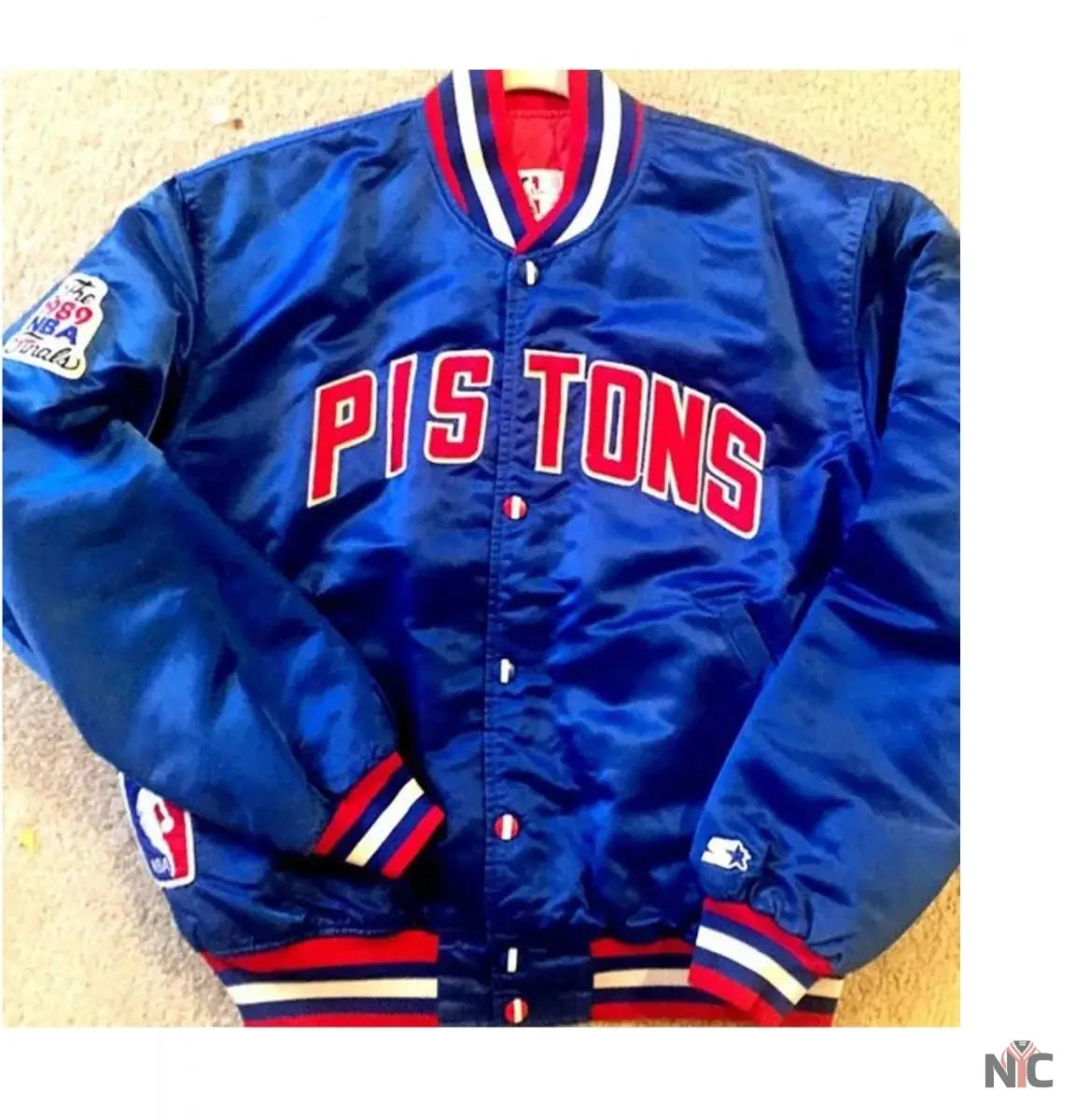 Starter Detroit Pistons NBA Satin Jacket Clanton Jacket