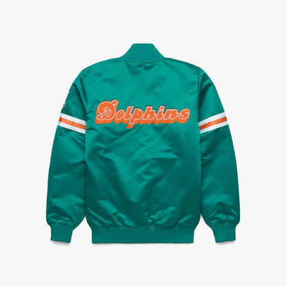 Starter Miami Dolphins Heavyweight Satin Jacket - detail view