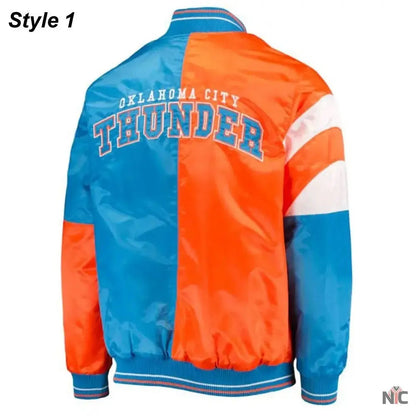 Starter Oklahoma City Thunder Orange and Blue Jacket Clanton Jacket