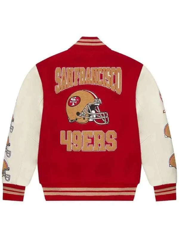 OVO NFL San Francisco 49ers Varsity Jacket - back view