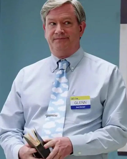 Superstore Mark McKinney Glenn Blue Cloudy Tie