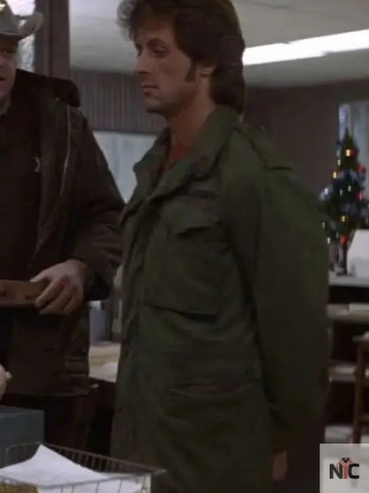 Sylvester Stallone First Blood Green Jacket Clanton Jacket