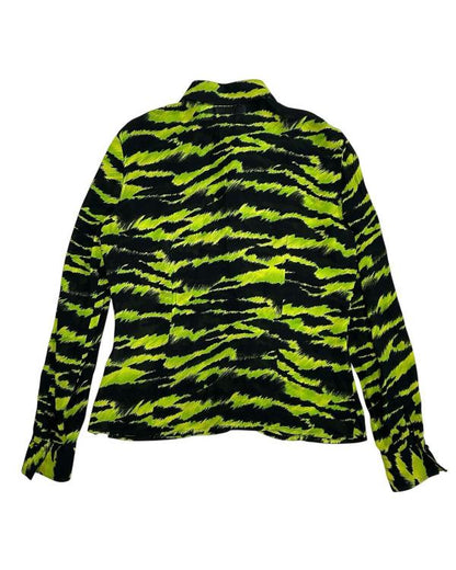 The Nanny S04 Renee Taylor Green Zebra Print Shirt - view 3