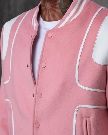 Caught In The Act Double Life Tamar Braxton Pink Varsity Jacket Shopotiny