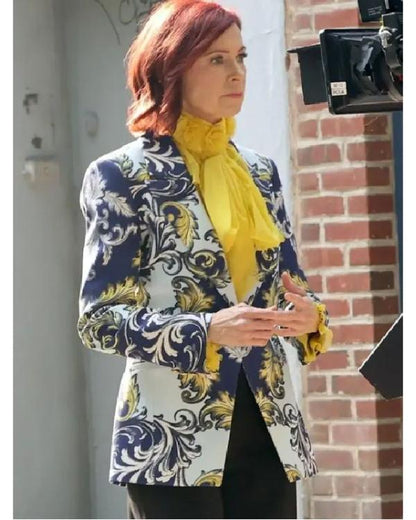Elsbeth S04 Carrie Preston Blue Printed Blazer - view 2