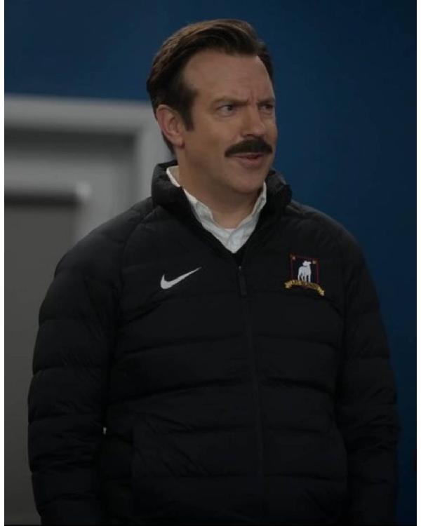 Jason Sudeikis Ted Lasso Season 4 Black Puffer Jacket - side view