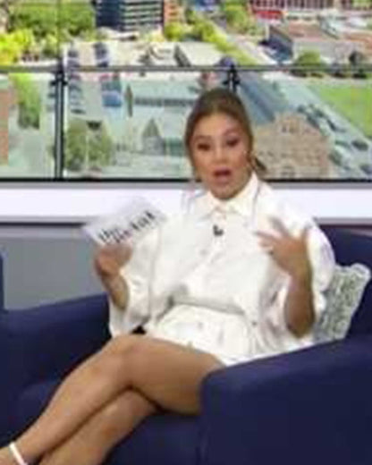 The Social 2025 Melissa Grelo White Crystal Embellished Shirt Shopotiny