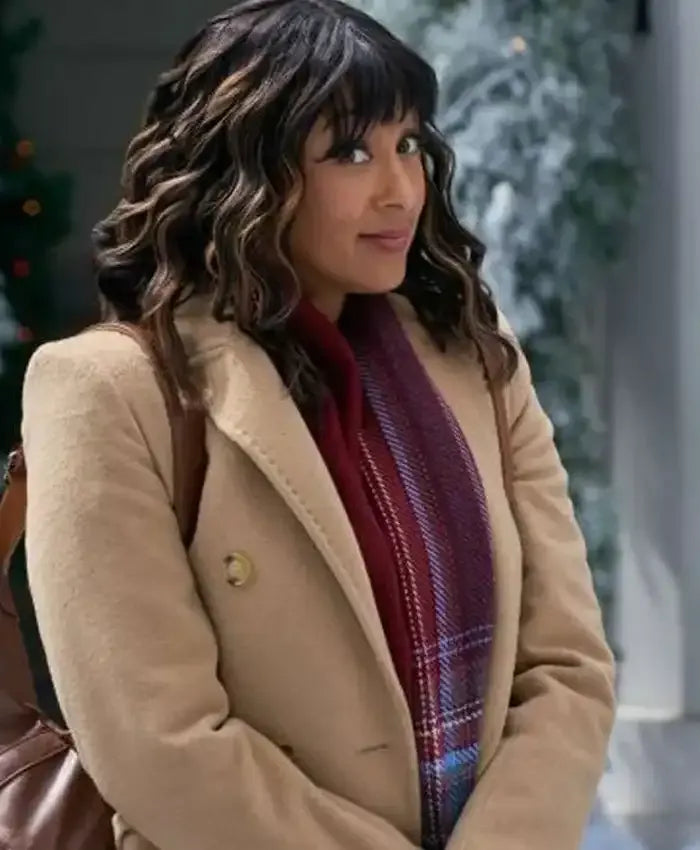 Tamera Mowry-Housley Tidings for the Season Brown Coat