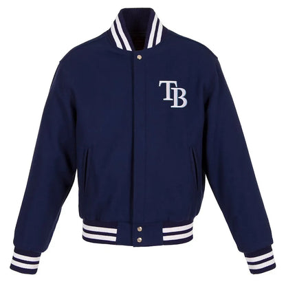 Tampa Bay Rays Black Wool Jacket - side view