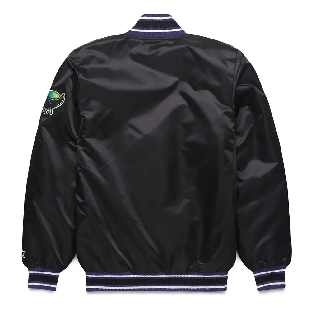 Tampa Bay Rays Classic Black Satin Jacket - back view