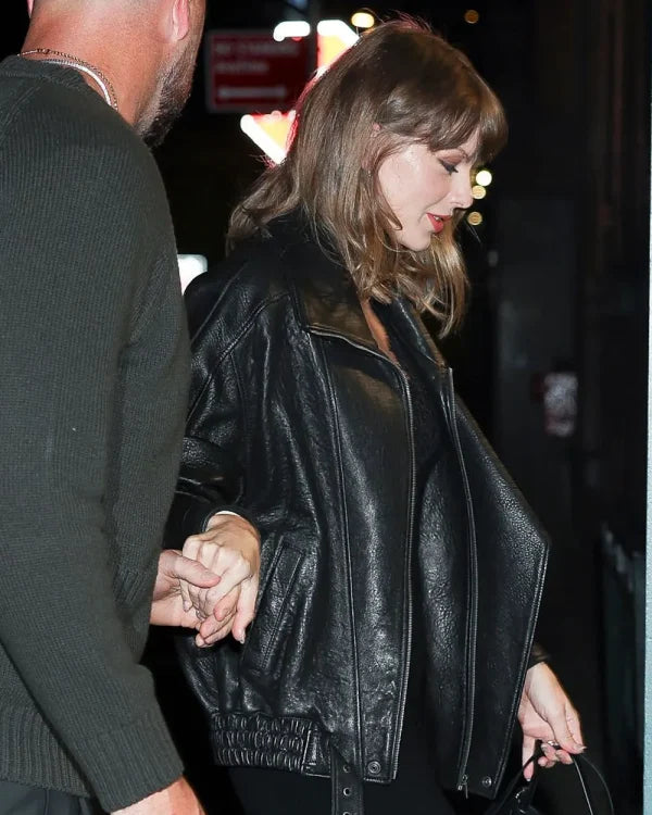 Taylor Swift NYC 2026 Black Leather Jacket