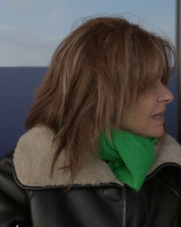 Ted Lasso S04 Tracey Ullman Black Longline Leather Coat