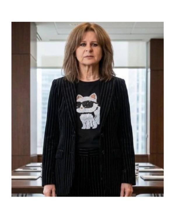 Ted Lasso S04 Tracey Ullman Cat Printed Top