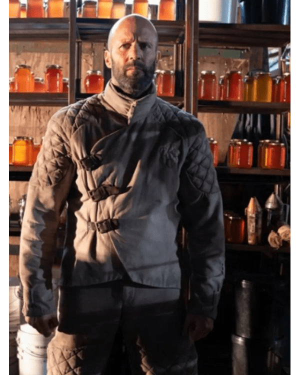 The Beekeeper 2024 Jason Statham Brown Quilted Jacket