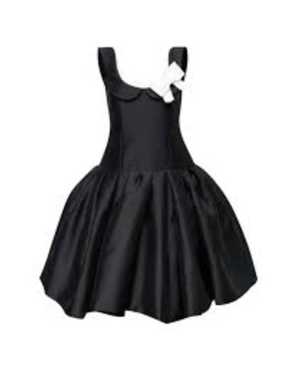 The Celebrity Traitors S02 Claudia Winkleman Black Pleated Dress - view 2