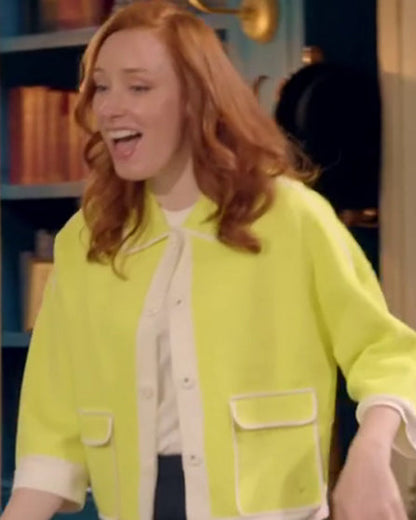 Hannah Fry The Celebrity Traitors S2 Yellow Cardigan