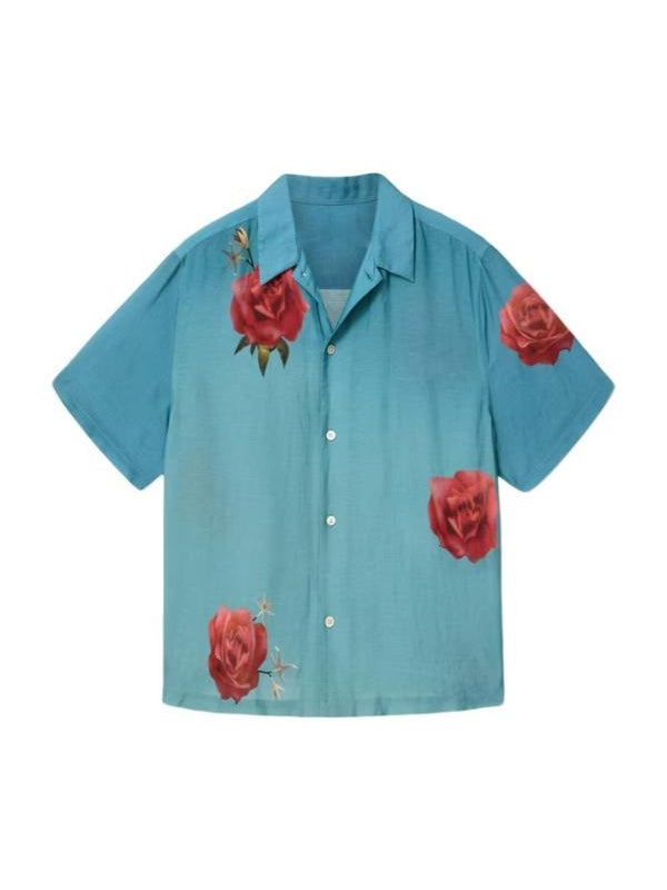 The Celebrity Traitors S2 Michael Sheen Blue Floral Shirt - view 2
