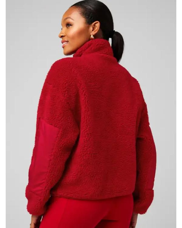 The Celebrity Traitors S02 Hannah Red Fry Teddy Jacket - view 3