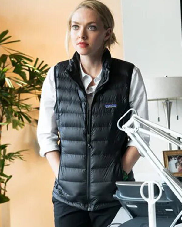 The Dropout 2022 Amanda Seyfried Black Vest