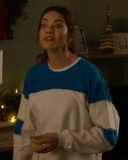 The Family Plan 2 Michelle Monaghan Blue and White Sweatshirt