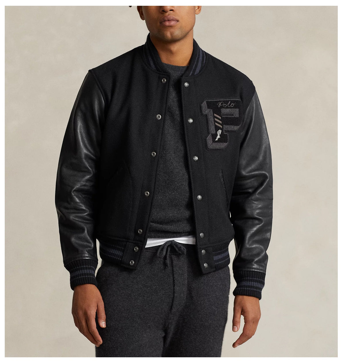 Polo Ralph Lauren The Iconic Letterman Jacket - back view