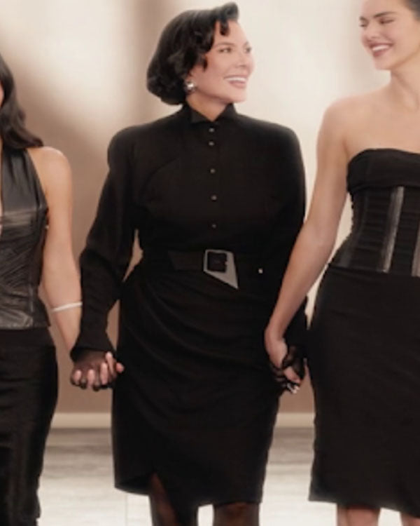 The Kardashians S08 Kris Jenner Pointed Collar Fatale Dress