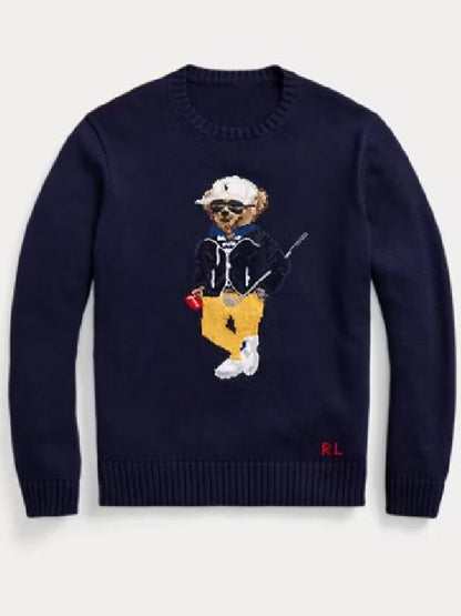The Kardashians S8 Corey Gamble Navy Bear Sweater