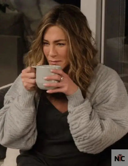 The Morning Show Jennifer Aniston Shrug Sweater Clanton Jacket