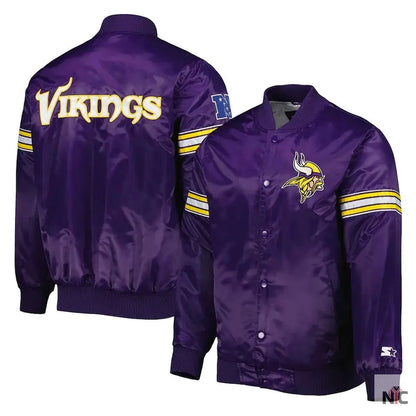 The Pick and Roll Minnesota Vikings Satin Jacket Clanton Jacket