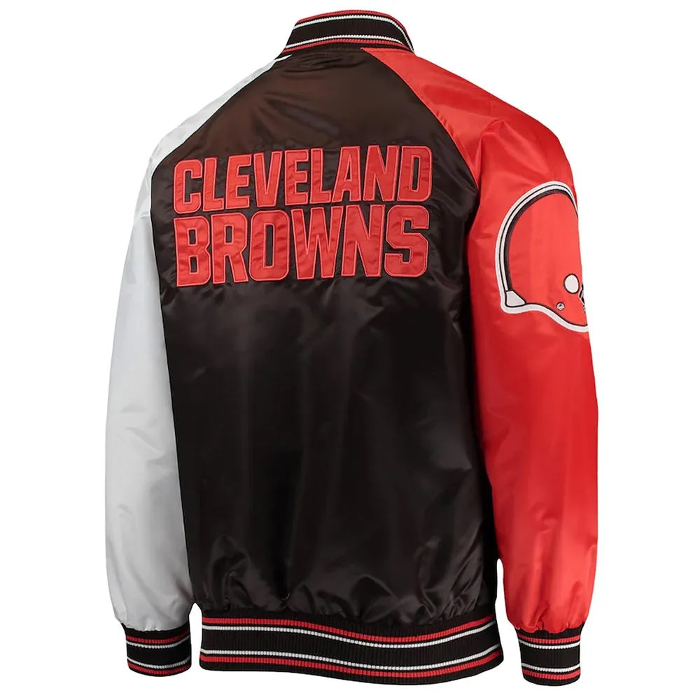 The Reliever Cleveland Browns Satin Jacket - back view
