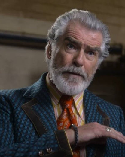 The Thursday Murder Club Pierce Brosnan Blue Blazer USA Jackets